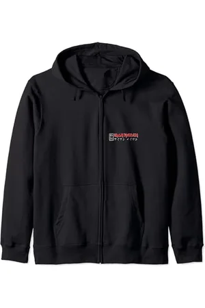 Iron Maiden Senjutsu Stacked Logo Eddie Red Circle Zip Hoodie