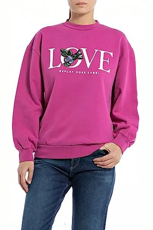 Replay Adult W3616C Rose Label Pack Sweatshirt, , M