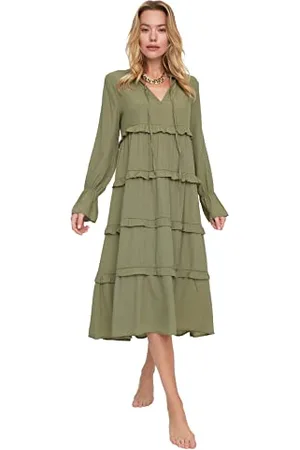 Trendyol Woman Beachwear Midi A-line Regular fit Knit Dress