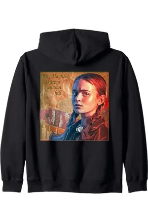 Stranger Things Remix Max Skating Up That Hill Art Zip Hoodie