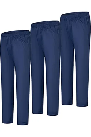 MISEMIYA Set of 3 - Uniforms Medical Scrub Pants Unisex – Hospital Uniform Trousers - Ref.8312 - Small