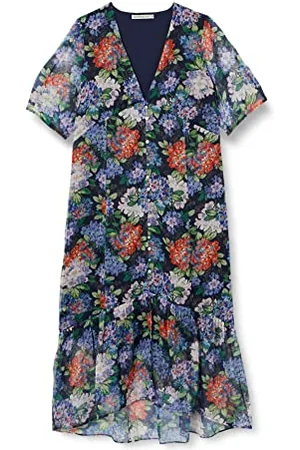 HOPE & IVY Womens The Agda Button Front Tea with Drop Hem Special Occasion Dress, , 16 UK