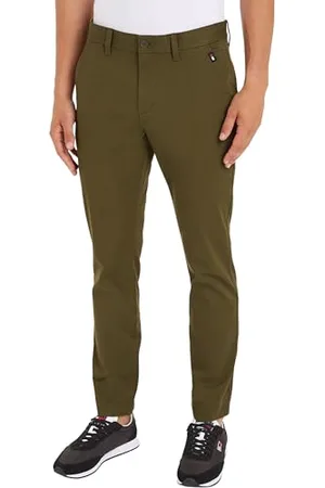 Tommy Hilfiger Men Trousers Austin Slim Fit Chino, Green , 30W/32L