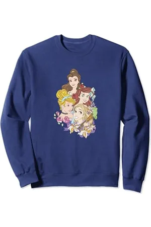 Disney Princess Floral Belle Cinderella Ariel Rapunzel C1 Sweatshirt