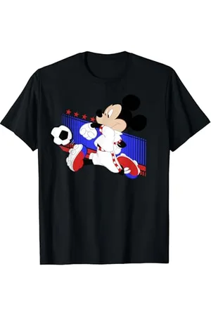 Disney Mickey Mouse Croatia Soccer Uniform Portrait T-Shirt