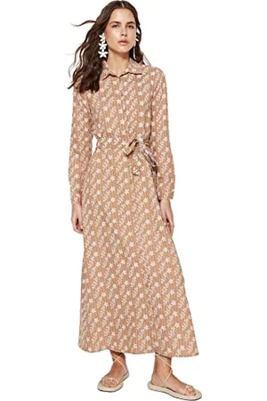 Trendyol Dress - Brown - Shirt Dress, ,S