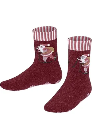 Falke Unisex Kids Skiing Santa Slipper Socks, Cotton Alpaca, , 6-8.5 (1 Pair)