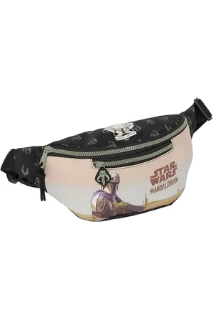 Safta The Mandalorian This is The Way - Waist Bag with External Pocket, Ideal for Youth and Children of Different Ages, Comfortable and Versatile, Quality and Resistance, 23 x 9 x 12 cm, Black