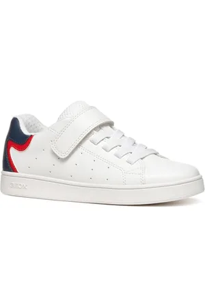 Geox J ECLYPER BOY A Sneaker, White/Blue, 1 UK