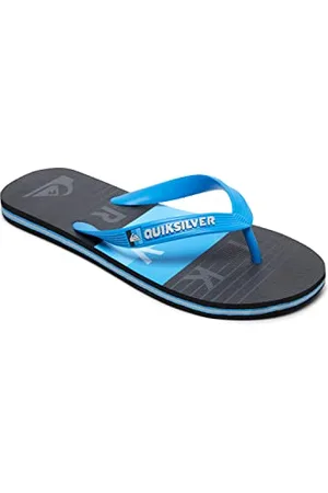 Quiksilver Boys Molokai Word Block Youth Beach & Pool Shoes, Blue (Blue/Black/Blue Xbkb), 4.5 UK