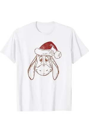 Disney Winnie The Pooh Eeyore Christmas Santa Hat T-Shirt