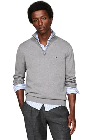 Tommy Hilfiger Men’s Mock Neck Half Zip Jumper, , XL