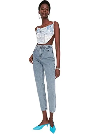 Trendyol Women High Waist Straight Leg Bootcut & Flared Jeans