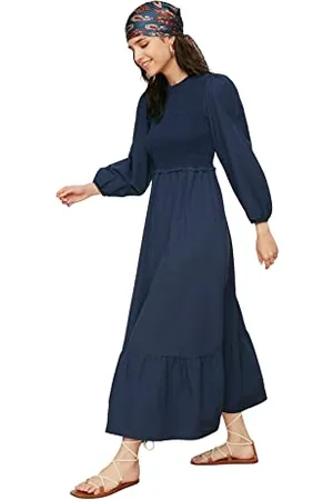 Trendyol Women Design Maxi Skater Regular Woven Modest Dresses