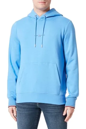 Tommy Hilfiger Men Tommy Logo Tipped Hoody Hoodies, Blue, XL