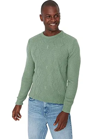 Trendyol Man Plus Size Slim Bodycon Crew Neck Knitwear Sweater