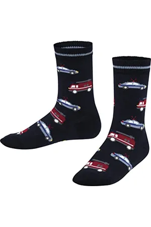 Falke Unisex Kids Police and Fire Cars K So Cotton Patterned 1 Pair Socks, , 12-2.5