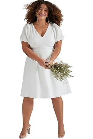 Trendyol FeMan Skater Relaxed fit Woven Plus Size Dress, ,48