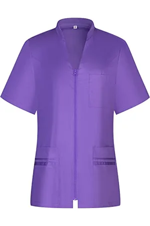 MISEMIYA Work Clothes Lady Short Sleeves Medical Uniforms Scrub Top - Ref.712 - Small