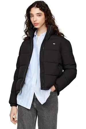 Tommy Hilfiger Women’s Essential Cropped Puffer Jacket with Collar, , XS