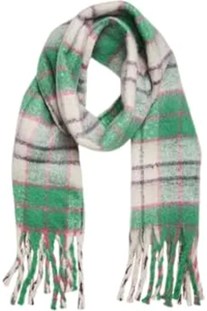VERO MODA Vmivy League Scarf Ga Noos Scarf, Jolly Green/Checks: Magenta/Plum Perfect/Oatmeal, One Size, , One Size