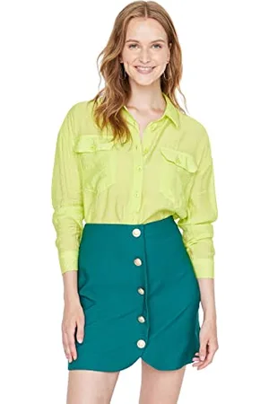 Trendyol Women Mini Asymmetric Straight Woven Skirt
