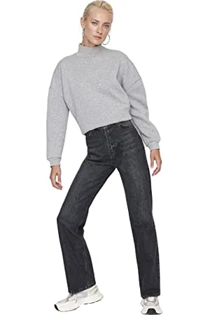 Trendyol Women High Waist Straight Leg 90