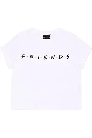 Popgear Friends Text Logo Girls Cropped T-Shirt 13-14 Years