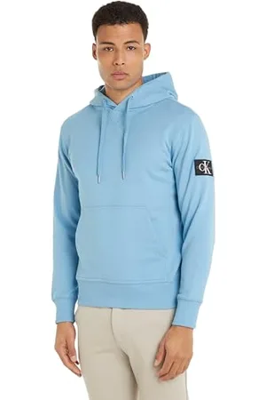Calvin Klein Men Hoodie Badge, Blue , S
