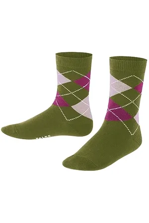 Falke Unisex Kids Classic Argyle K SO Cotton Patterned 1 Pair Socks, , 5.5-8