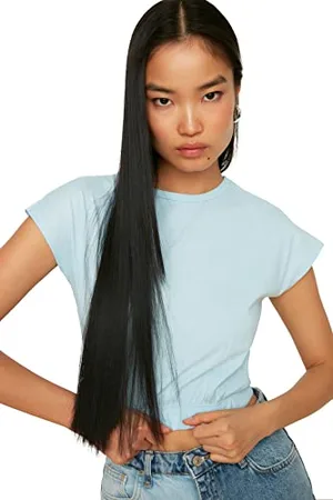 Trendyol Women Fitted Basic Crew Neck Knit Blouse