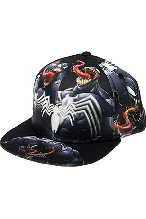 Marvel Comics Mens Spiderman Character Costume Embroidered/Printed Snapback Flatbrim Baseball Cap Hat, , One Size