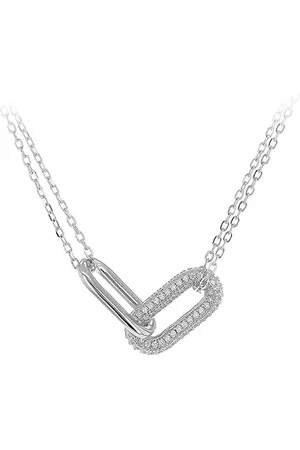 Amazon Sterling Pave Link Necklace