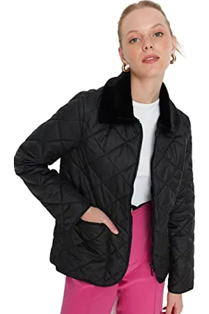 Trendyol Women Regular Puffer Shirt Collar Woven Jacket