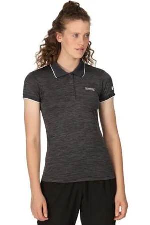 Regatta Womens Remex Ii Active Polo Shirt, Seal Grey, 12 UK