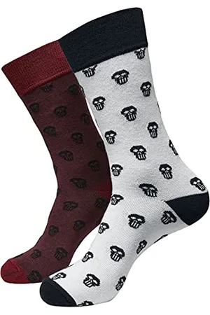 Urban classics Unisex Skull Allover 2-pack Socks, , 9-11