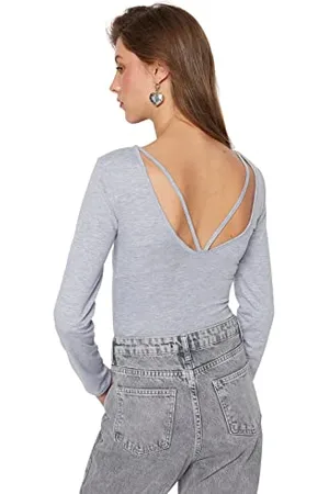 Trendyol Women Plain Knit Bodysuit, ,M