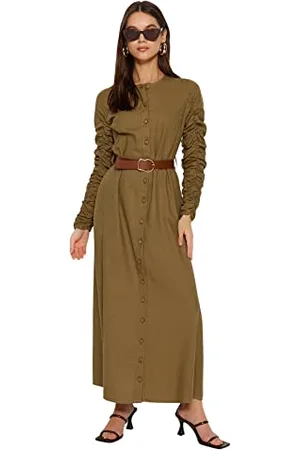 Trendyol Dress - Brown - Shirt Dress, ,36