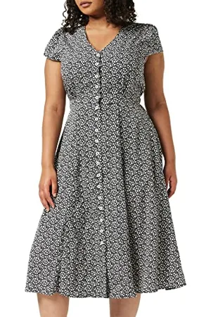 Louche Cathy midi Tea Dress in Candy Bud Print, , Size 12