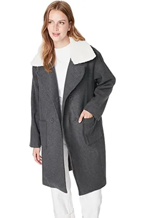 Trendyol Women Oversize Parkas Lapel collar Woven Coat
