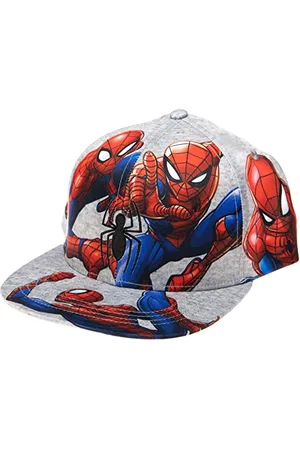 Marvel Comics Mens Spiderman Character Costume Embroidered/Printed Snapback Flatbrim Baseball Cap Hat, , One Size
