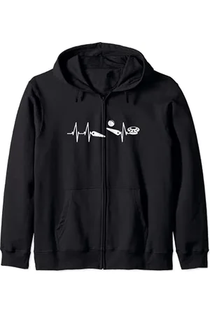 Champion Pinball Heartbeat Design | Funny Arcade Game Lover Zip Hoodie