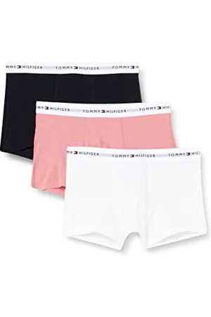 Tommy Hilfiger Men Boxer Short Trunks Underwear Pack of 3, Multicolor (Desert Sky/Flora Pink/White), XL