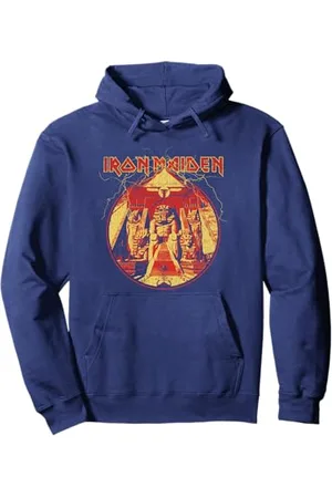 Iron Maiden Lightning Circle Navy Pullover Hoodie