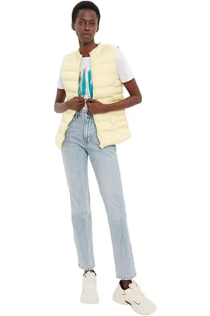Trendyol Women Regular Puffer Standing collar Woven Vest