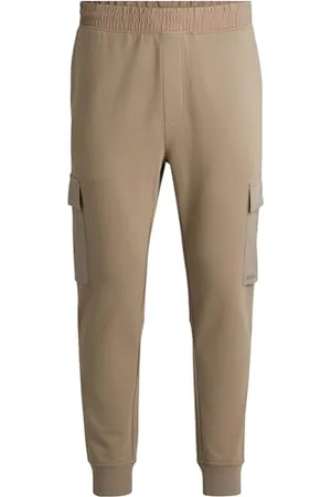 HUGO BOSS Mens Se PocketCargo Cargo-Pocket Tracksuit Bottoms in Cotton Terry