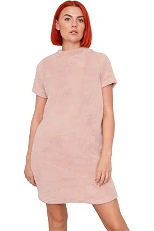 OHS Clothing T-Shirt Dress Long Sleeve Teddy Fleece Women