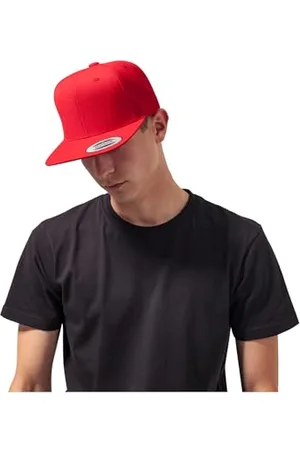 Flexfit Classic Snapback Cap, Mütze Unisex Kappe für Damen und Herren, One Size, Farbe red/red