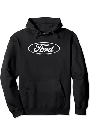 Tom Ford Distressed White Oval Logo Pullover Hoodie
