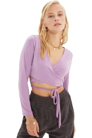 Trendyol Woman Loungewear Slim fit Basic V Neck Knit Blouses